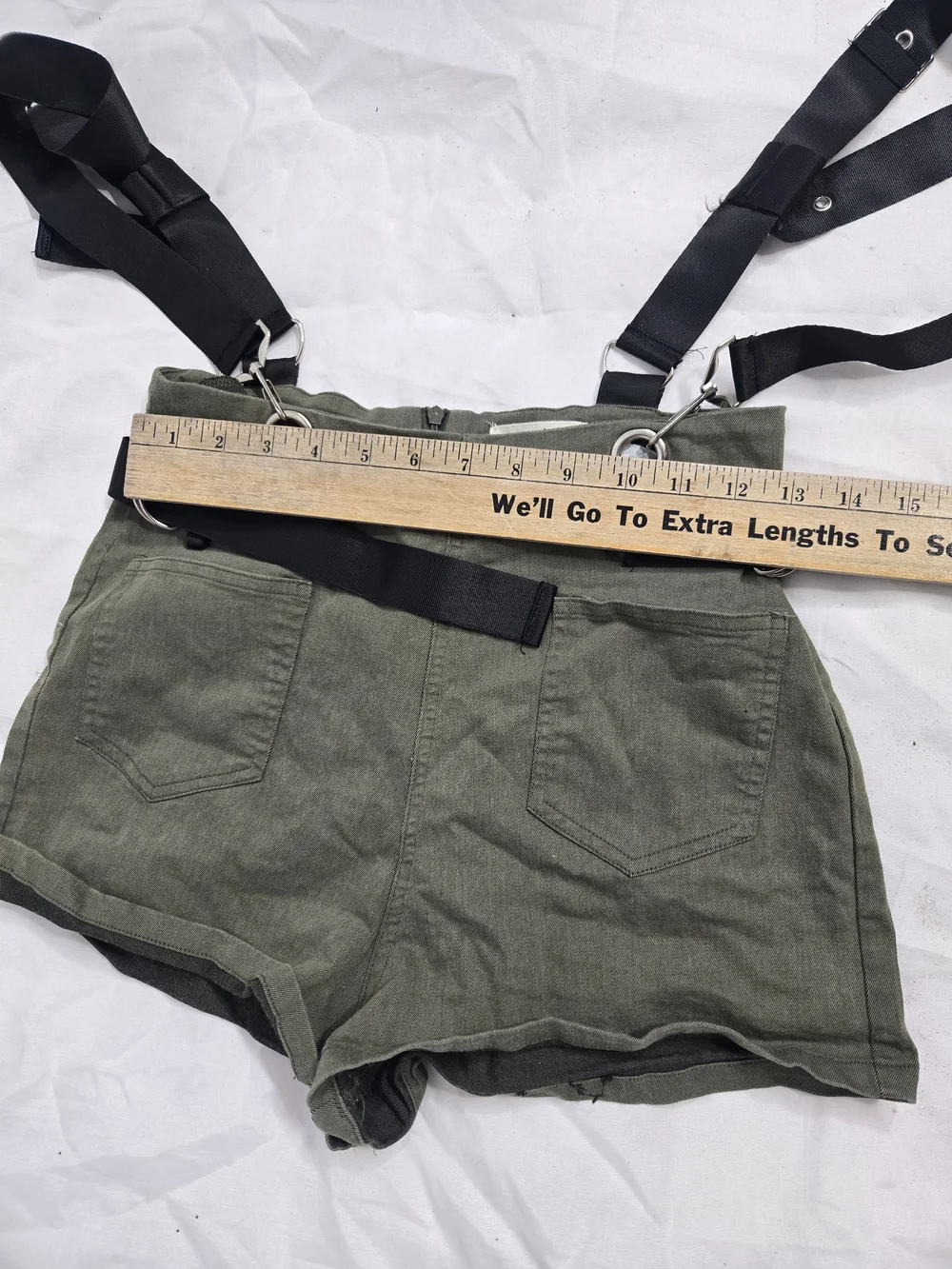 36 Point 5 Black Jumpsuit with Olive Utility Shor